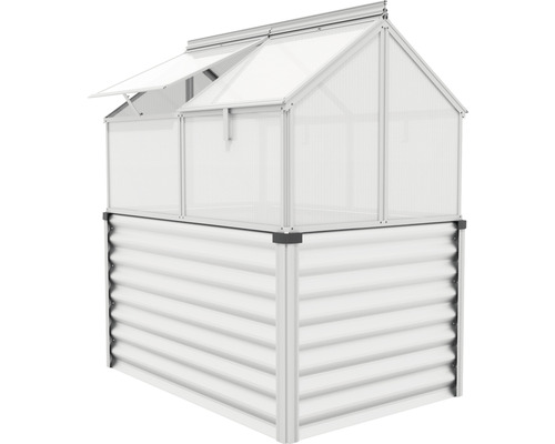 Jardinière surélevée avec serre