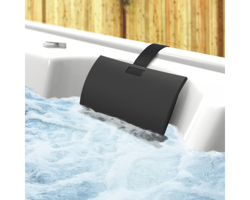 Appui-tête avec sangle pour fixation sur le bain à remous