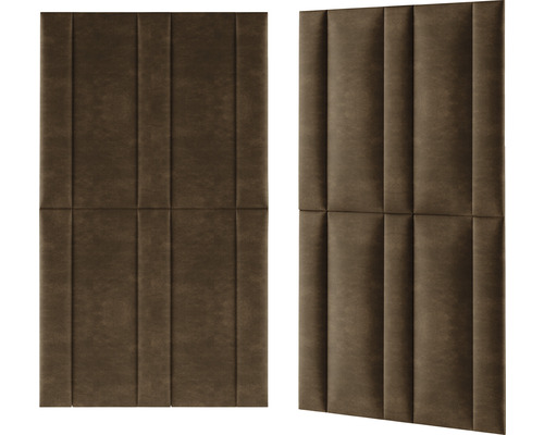 Zwei gepolsterte Wandpaneele mit vertikalen Nähten
