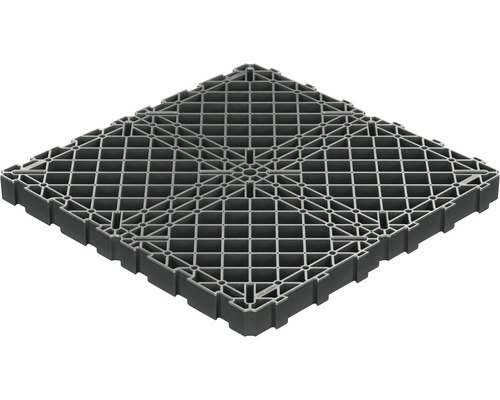 Grille caillebotis anti-rupture Eterno Ivica 50 x 50 x 4 cm Dalle de terrasse carrée en plastique avec structure en treillis