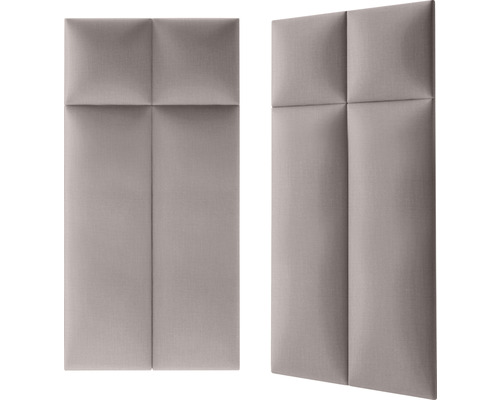 Deux panneaux d''isolation phonique recouverts de tissu