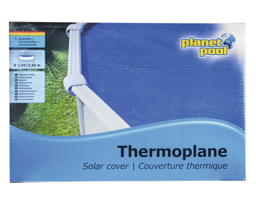 Bâche de recouvrement isotherme pour piscine Planet Pool pour bassin rond Ø 400 cm bleu