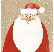 Illustration du Père Noël avec des lunettes et une barbe