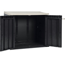 Geöffneter Geräteschrank für den Aussenbereich