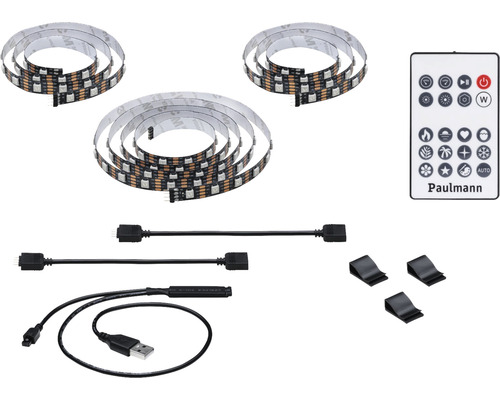 Ruban Led 5m,Kit de Changement de Couleur RGB 5050 Leds Avec