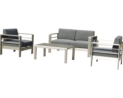 Ensemble de meubles de jardin avec deux fauteuils, canapé et table