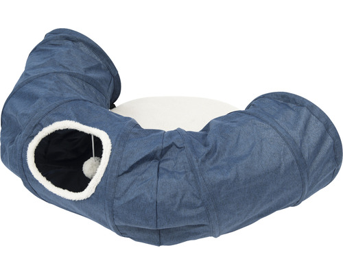 Tunnel pour chat avec surface de couchage