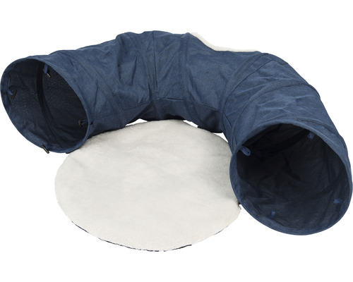 Tunnel pour chat avec espace de repos