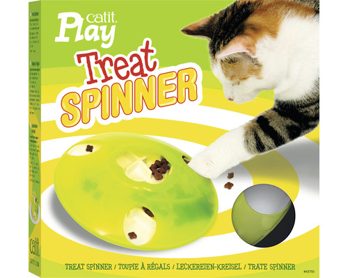 Jouet pour chats, mangeoire Catit Snack carrousel 18,5 x 5,5 x 18,5 cm vert-jaune