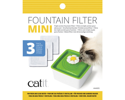 Filtre de rechange Catit Fountain Filter MINI 3 pièces blanc