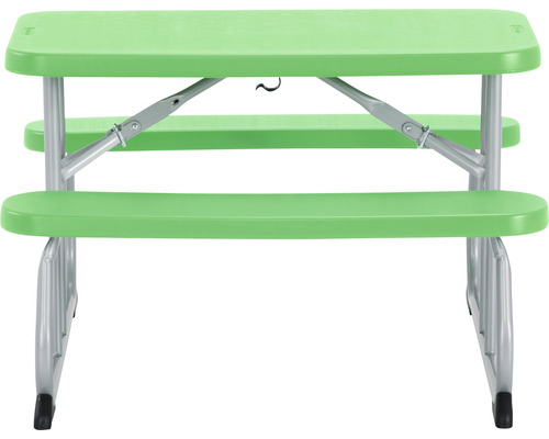 Table pour enfants verte avec bancs