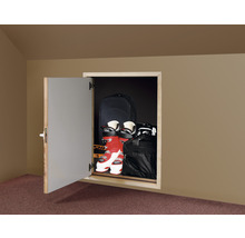 Placard intégré avec équipement de ski tel que chaussures de ski, skis et sacs