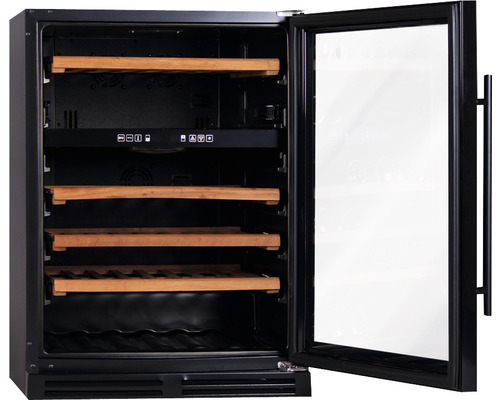 Weinlagerschrank mit Glasfront und Holzeinlegeböden