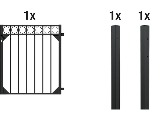 Einzeltor-Set ALBERTS Circle 96,5 x 120 cm anthrazit