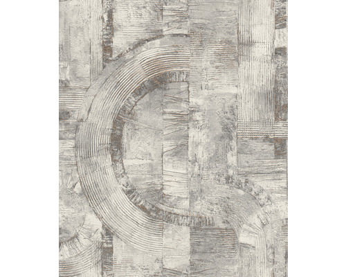 Tapete mit geometrischem Muster aus Kreisen und Linien