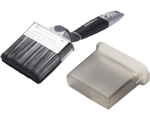 Pinceau à laquer Anza avec protection de pinceau transparente, largeur 100 mm
