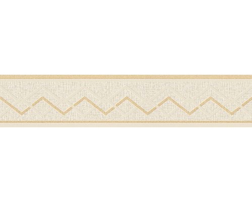 Frise autocollante 3844-16 Only Border zig-zag beige crème paillettes 5 m x 13 cm