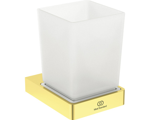 Gobelet pour brosses à dents Ideal Standard Conca Cube brushed gold T4504A2