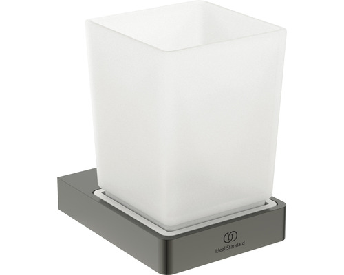 Zahnputzbecher Ideal Standard Conca Cube magnetic grey T4504A5