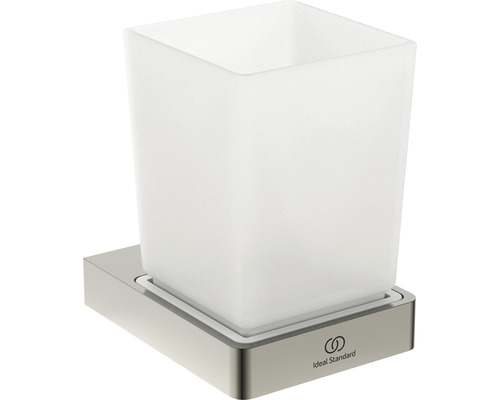 Gobelet pour brosses à dents Ideal Standard Conca Cube silver storm T4504GN Gobelet à brosse à dents avec support mural