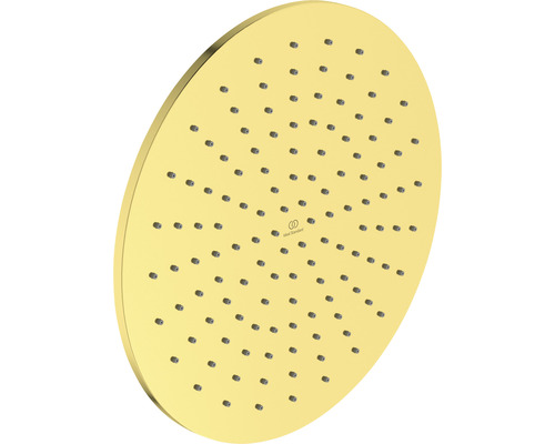 Pomme de douche de tête ronde en métal avec jets d''eau et logo Ideal Standard