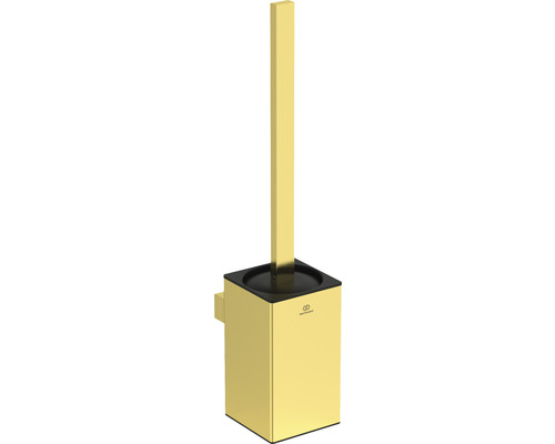 Ensemble brosse WC Ideal Standard Conca Cube brushed gold T4494A2