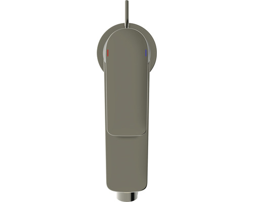 Waschtischarmatur in Grau mit Temperatureinstellung