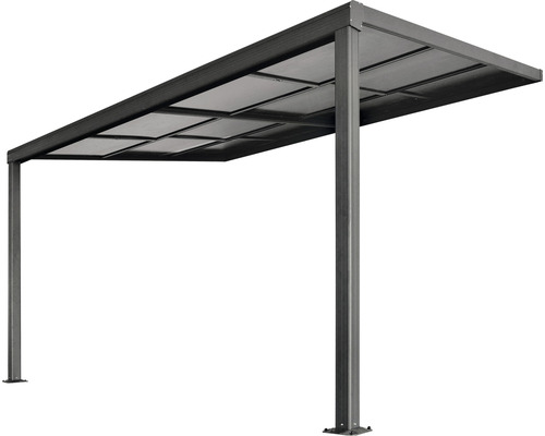 Carport autoportant avec structure en acier et panneaux de toit