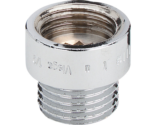 viega Hahnverlängerung 3526 3/4" x 15 mm Rotguss verchromt 447281 Viega Übergangsstück aus Metall mit Gewinde