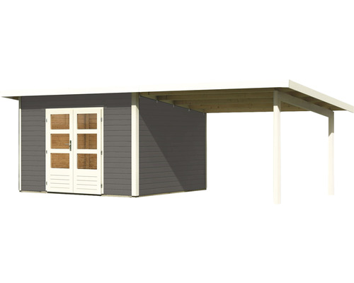 Abri de jardin avec annexe en bois
