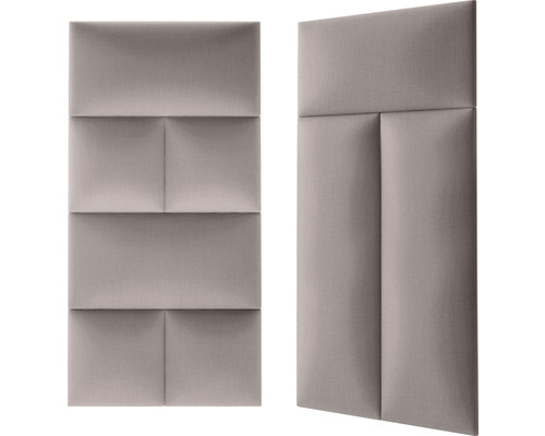 Zwei Schallschutzpaneele mit Stoffbezug zur Wandmontage