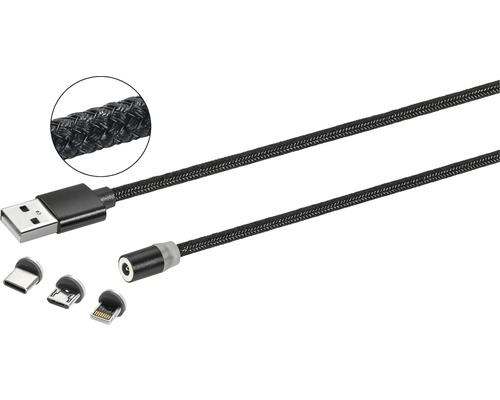USB Kabel für Smartphone 3 in 1 1m