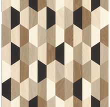 Tapete mit geometrischem Holzdekor