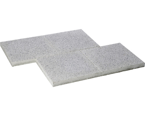Beton Terrassenplatte iStone Brilliant marmor-weiss 40 x 40 x 4 cm Bodenplatte mit Dämmung für den Innenbereich