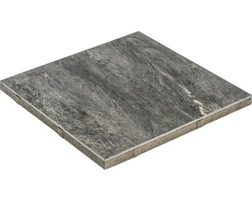 Beton Terrassenplatte 2in1 Kombiplatte iStone Duocera basalt 60 x 60 x 4 cm Fliese mit Steinoptik