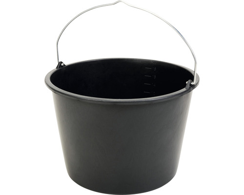 Seau de maçon 20 l polyéthylène noir MONDELIN