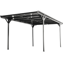 Carport simple avec toit plat 305 x 503 cm anthracite-thumb-2