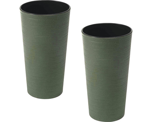 Pot de fleur Eco Locon 2er Set Siena Garden Ø 25 H 46.5 cm vert