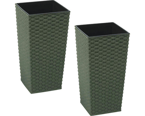 Pot de fleur Eco Paris 2er Set Siena Garden Ø 25 H 46.5 cm vert