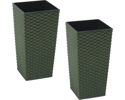 Pot de fleur Eco Paris 2er Set Siena Garden Ø 30 H 57 cm vert