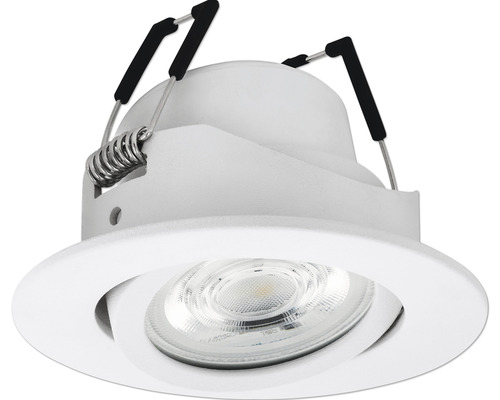 Éclairage LED encastré Eglo Crosslink 5 W 400 lm 2765 K RVB 1 ampoule blanc Spot encastrable blanc avec tête d''éclairage pivotante