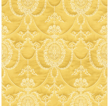 Gelbe Tapete mit floralem Muster