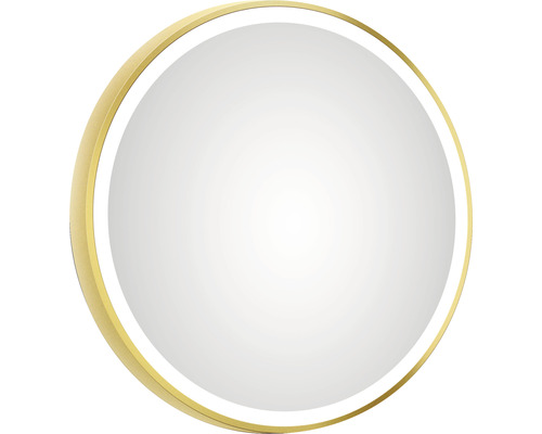 Miroir de salle de bains à LED DSK Bronze Circular Ø 60 cm IP 24 Miroir rond avec éclairage