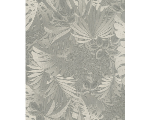 Papier peint intissé 33302 Botanica feuilles gris argent Papier peint avec motif de feuilles