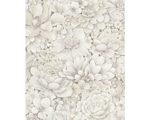 Papier peint intissé 33951 Botanica Floral grège Papier peint à fleurs avec motif floral