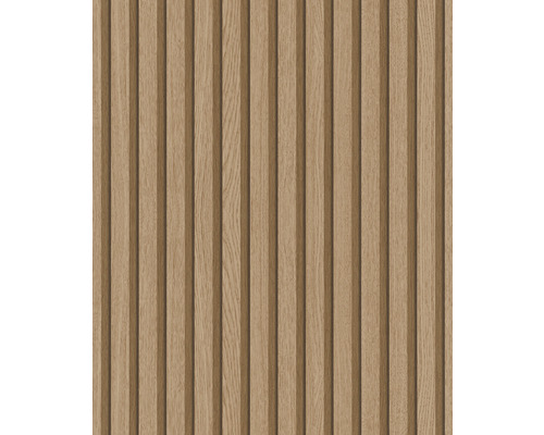 Vliestapete 33958 Botanica 3D Holz-Optik braun Holzpaneel mit vertikalen Lamellen