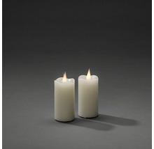 Deux bougies électroniques avec effet flamme