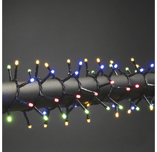 Guirlande lumineuse avec LED multicolores sur câble noir