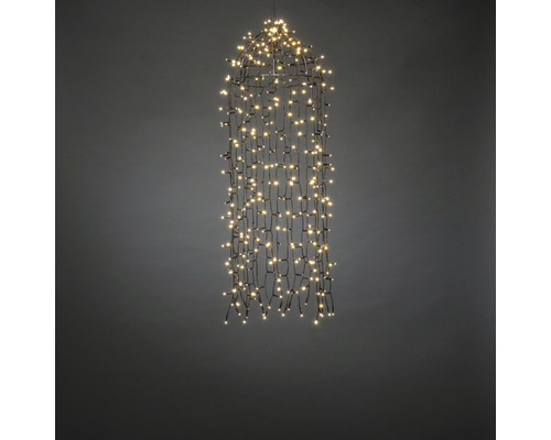 Rideau lumineux LED Konstsmide Méduse noir 400 LED couleur d'éclairage blanc chaud Guirlande lumineuse décorative en forme de cloche pour l''intérieur