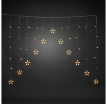Rideau lumineux à étoiles avec étoiles et lumières suspendues